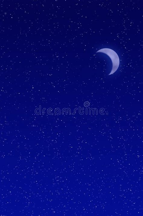 Crescent moon. Night sky filled with stars and crescent moon , #Aff, # ...