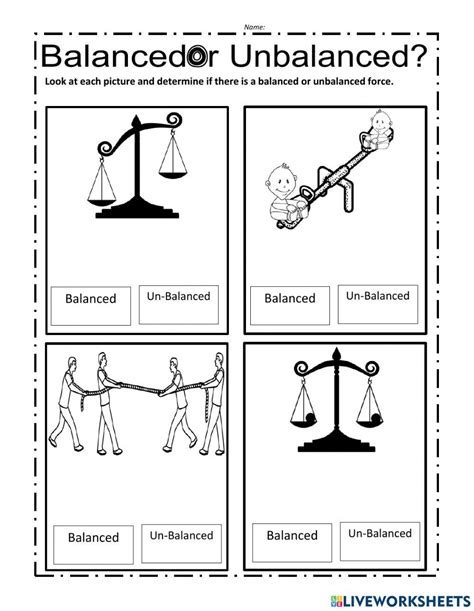 balanced and unbalanced forces online exercise for | Live Worksheets