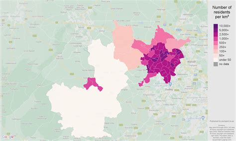 Wolverhampton population stats in maps and graphs.