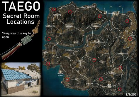 Taego secret room locations : r/PUBATTLEGROUNDS