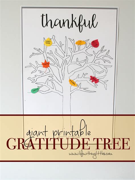 Printable Gratitude Tree (Free Download!) - Life With My Littles