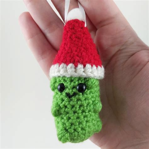 Crochet Christmas Pickle | AllFreeCrochet.com