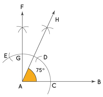 Construction of Angles - Using Protractor and Compass, Steps of ...