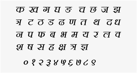 Nepali Alphabets And Numeric Character - Nepali Alphabet - 669x383 PNG Download - PNGkit