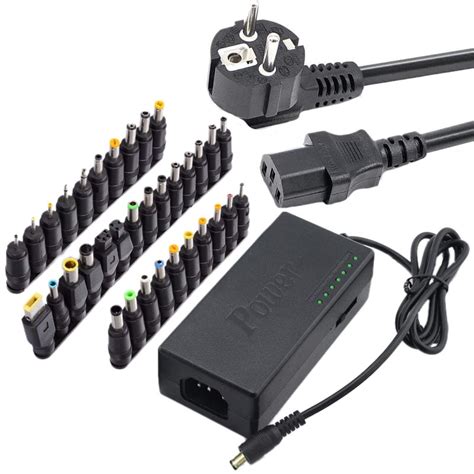 34Pcs Universal Power Adapter 96W 12V To 24V Adjustable Portable Charger For Dell Toshiba Hp ...