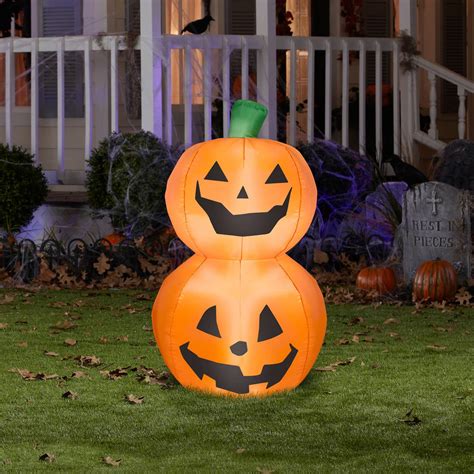 Airblown Inflatables 3.5FT Tall Halloween Inflatable Pumpkin Stack Duo - Walmart.com