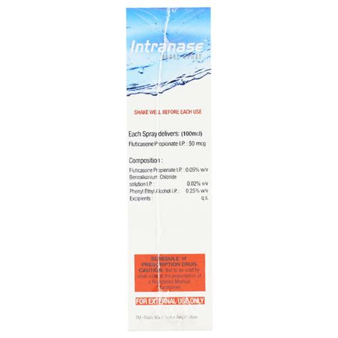 INTRANASE 120md Nasal Spray 12ml - Buy Medicines online at Best Price ...