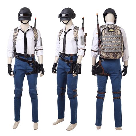 PUBG Cosplay Costume Playerunknown's Battlegrounds With Level 3 Helmet Backpack | Cosplay ...