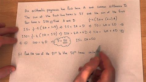 Arithmetic Sequences : solving problems involving arithmetic progressions - YouTube