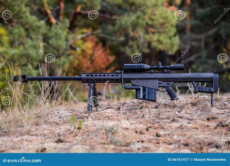 Sniper rifle Barrett M82 stock image. Image of sniper - 66161417