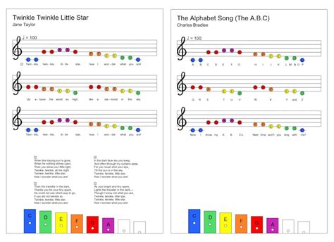 Easy Songs 8-note Xylophone Songbook - Etsy