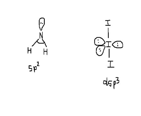 1. The hybridization of the nitrogen atom in the cation NH2 is: a) sp2 b) sp3 c) dsp d) sp e ...