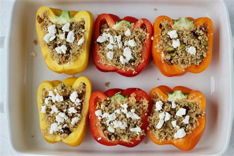 Mediterranean Quinoa Stuffed Peppers - Cheerful Choices