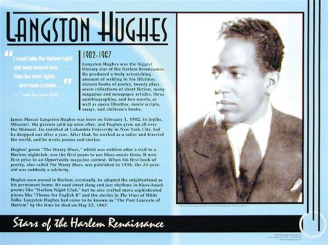 Harlem Renaissance Stars: Langston Hughes Poster by Knowledge Unlimited | The Black Art Depot