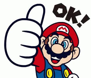 Nintendo Super Mario Thumbs Up Okay GIF | GIFDB.com