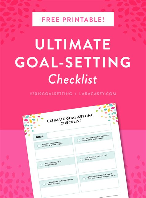 2019 GOAL SETTING, Part 4: The Intentional Goal Setting Checklist - Lara Casey | Intentional ...