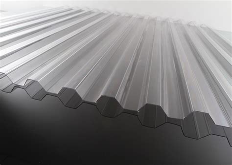 Corrugated Polycarbonate Roofing Sheets , Clear Corrugated Plastic Sheets 4x8