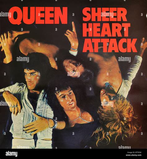 Vinyl LP Album cover Sheer Heart Attack by Queen. Released by EMI in Stock Photo, Royalty Free ...