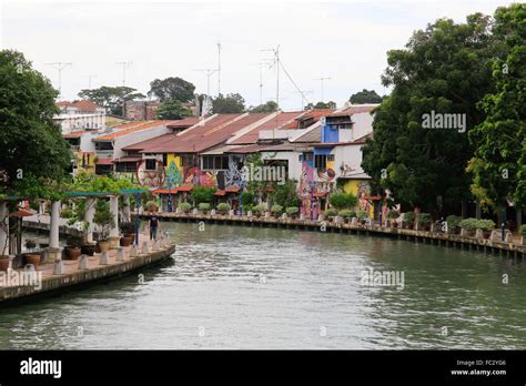 Street art along Malacca River, Malacca, Malaysia Stock Photo - Alamy