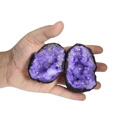 Break Your Own Geode Purple Color Dyed Druzy Geodes