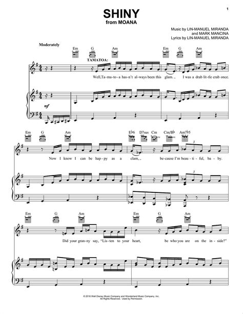 50++ Moana easy piano sheet music free ideas · Music Note Download