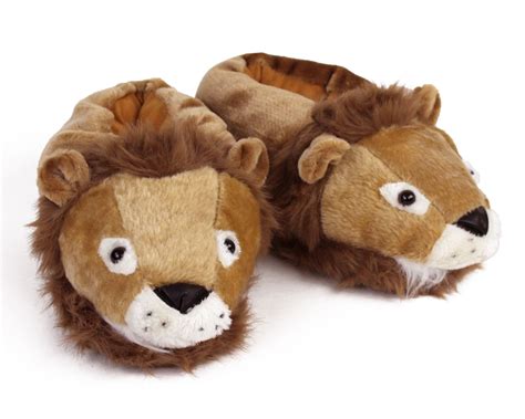 Lion Slippers | Lion Animal Slippers | Fuzzy Lion Slippers