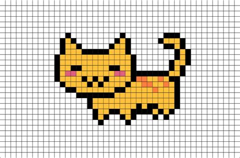 Cat Pixel Art Cross Stitch Pattern