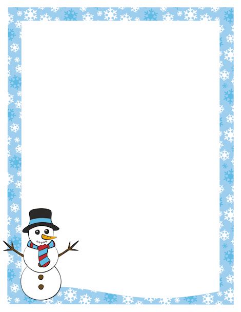 Snowman Border: Clip Art, Page Border, and Vector Graphics | Clip art borders, Free christmas ...