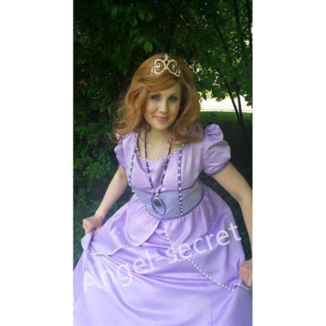 P146 COSPLAY Dress SOPHIA costume with pearl the first princess