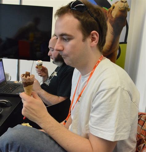Wojciech Kuchta hacks with icecream | During the hackathon -… | Flickr