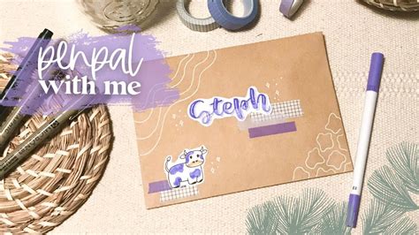 PenPal With Me | Purple Pen Pal Letter | DIY Penpal Goodies | How to PenPal | Dear Stephanie ...