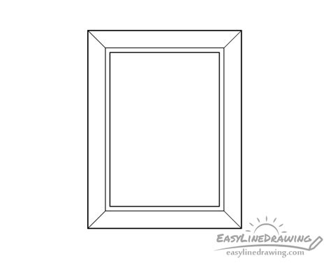 How to Draw a Picture Frame Step by Step - EasyLineDrawing