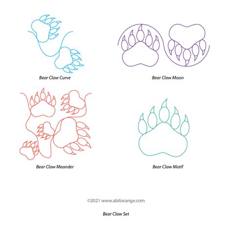 Bear Claw SET (4 Designs) — A Bit Orange