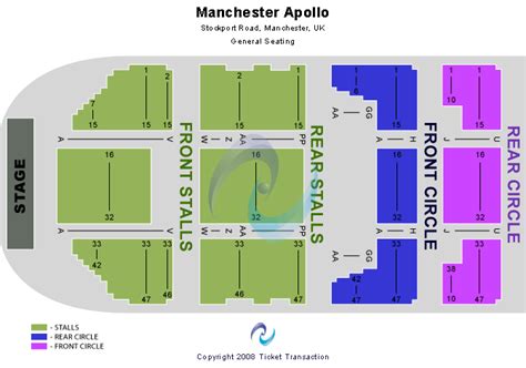 Manchester Apollo Seating Chart | Manchester Apollo Event Tickets & Schedule