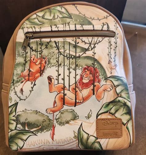 DISNEY LOUNGEFLY THE Lion King Vines Hakuna Matata Mini Backpack Simba Purse Bag $89.99 - PicClick