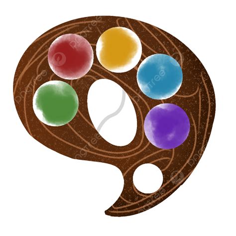 Wooden Paint Palette With Colors, Palette, Paint, Wooden Palette PNG ...