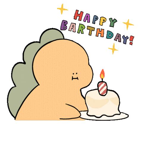 Birthday Dinosaur Sticker