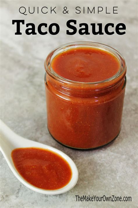 Make Your Own Taco Sauce - The Make Your Own Zone