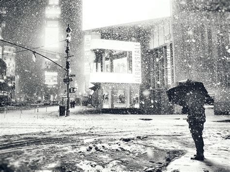 "Times Square - Winter Night in the Snow - New York City" by Vivienne ...