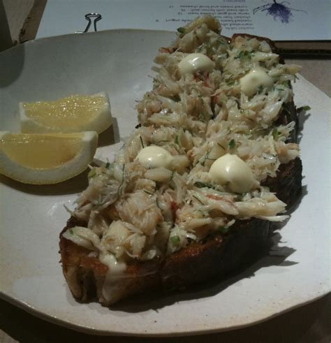 ABC Kitchen's Peekytoe Crab Toast. So much praise has been bestowed on this place but we wouldn ...