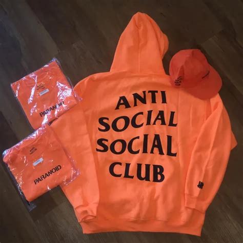 ANTI SOCIAL SOCIAL CLUB Hoodie Women Men 1:1 High Quality Hip Hop Printed Paranoid Undefeated ...