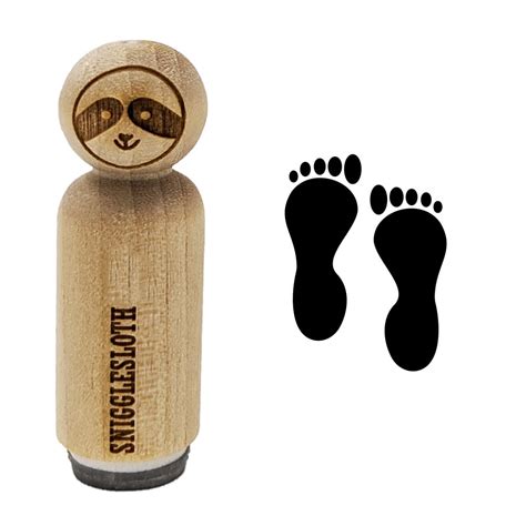 Foot Prints Solid Rubber Stamp for Scrapbooking Crafting Stamping - Mini 1/2 Inch - Walmart.com