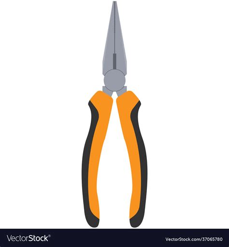 Needle nose pliers isolated on white Royalty Free Vector