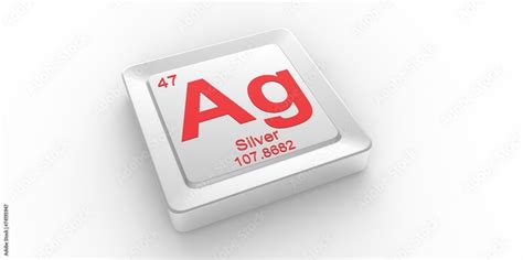 Ag symbol 47 for Silver chemical element of the periodic table Stock ...