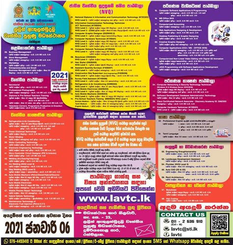 LAVTC National Vocational Qualification (NVQ) Courses | Lalith Atulathmudali Vocational Training ...