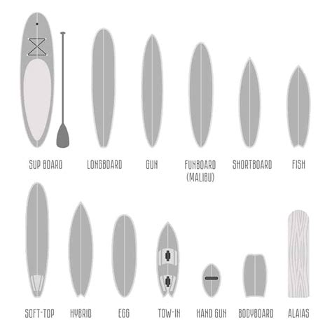 surfboard shapes guide shortboard longboard mini mal fish retro h=gun | Stoked For Travel