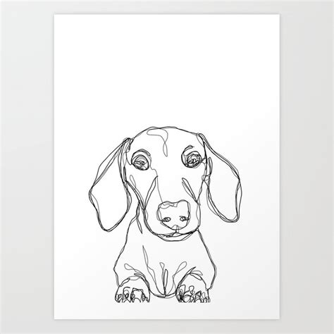 Dachshund Line Drawing at PaintingValley.com | Explore collection of Dachshund Line Drawing