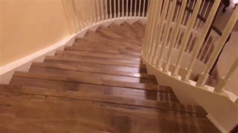 Install Laminate Flooring on Stairs - YouTube