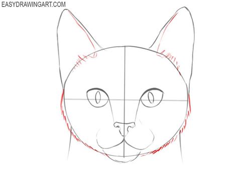 How to Draw a Cat Face | Easy Drawing Art in 2020 | Cat face drawing ...