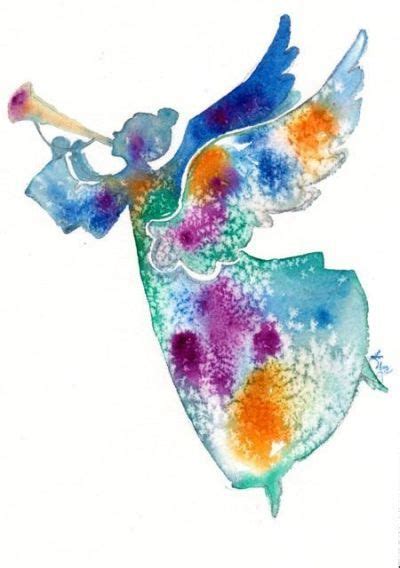 Christmas Gift/ PRINT of Original Watercolor Angel, Watercolor Paint ...